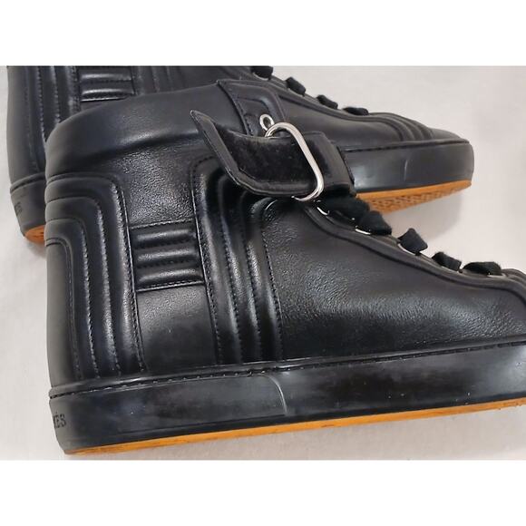 Hermes Mens High Top Sneakers Black Leather EU 41‎ Modern Detail w BOX AUTHENTIC main image 16